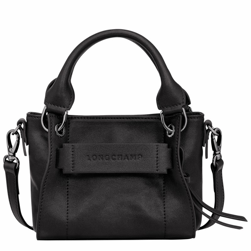 Bolsa de Mão Longchamp 3D XS Feminino Pretas Brasil | 10254HCV001