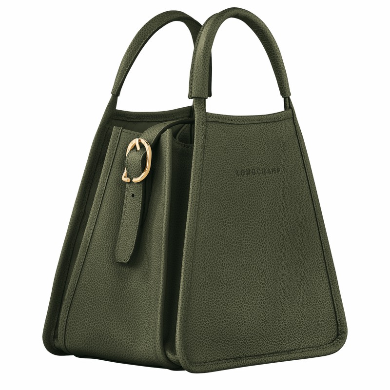 Bolsa de Mão Longchamp Le FOULONNÉ S Feminino Caqui Brasil | 10233021892