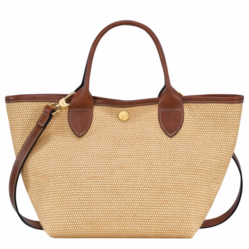 Bolsa de Mão Longchamp Le Panier Pliage S Feminino Marrom Brasil | 10144HZB035