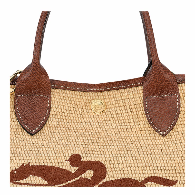 Bolsa de Mão Longchamp Le Panier Pliage S Feminino Marrom Brasil | 10144HZB035