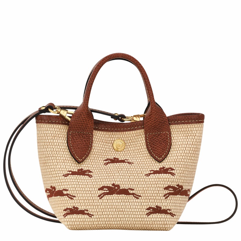 Bolsa de Mão Longchamp Le Panier Pliage XS Feminino Marrom Brasil | 10206HCF035