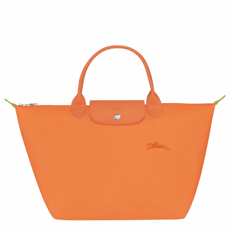 Bolsa de Mão Longchamp Le Pliage Green M Feminino Laranja Brasil | L1623919P54