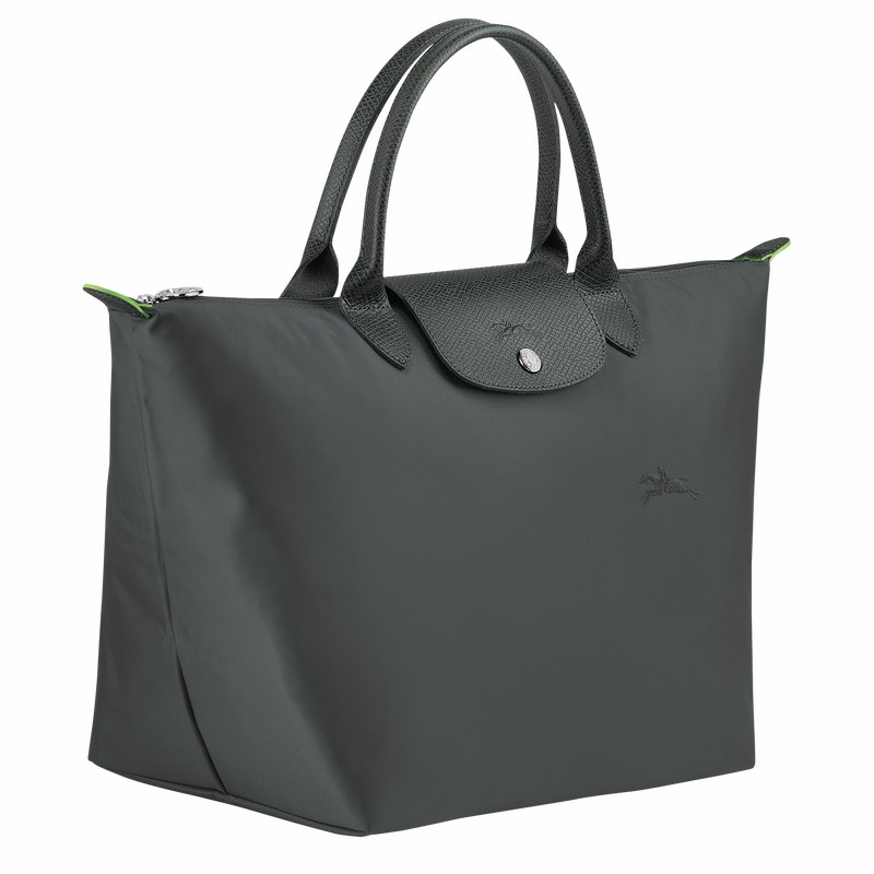 Bolsa de Mão Longchamp Le Pliage Green M Feminino Cinzentas Escuro Brasil | L1623919P66