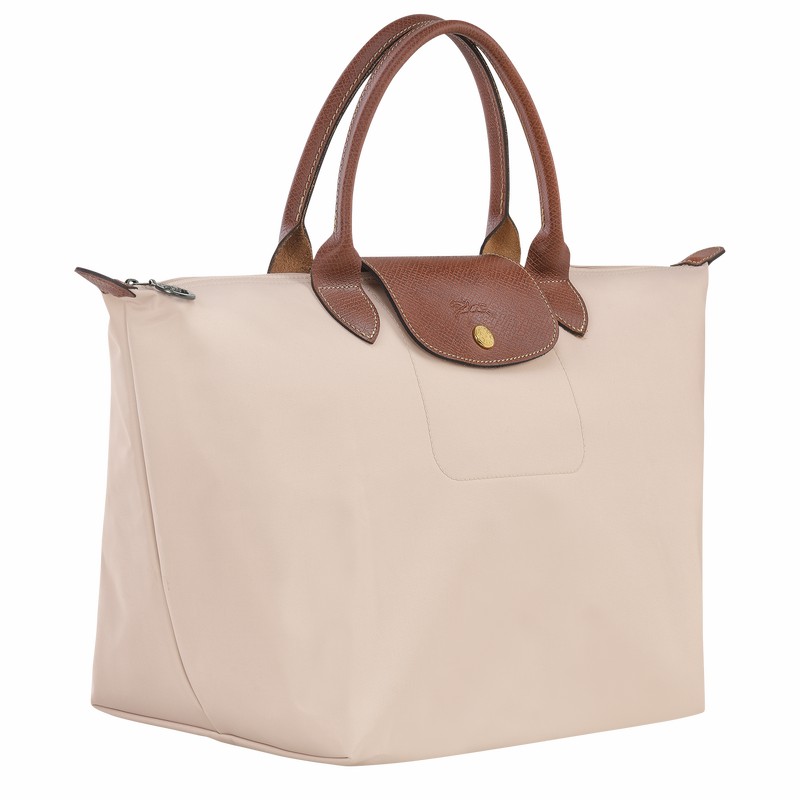 Bolsa de Mão Longchamp Le Pliage Original M Feminino Branco Brasil | L1623089P71