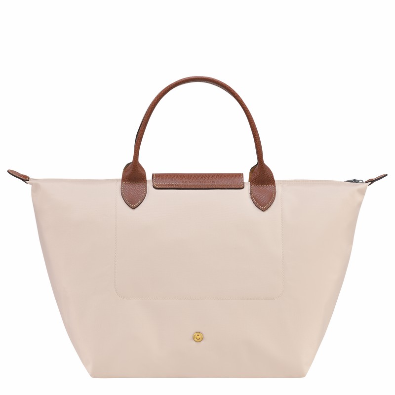 Bolsa de Mão Longchamp Le Pliage Original M Feminino Branco Brasil | L1623089P71