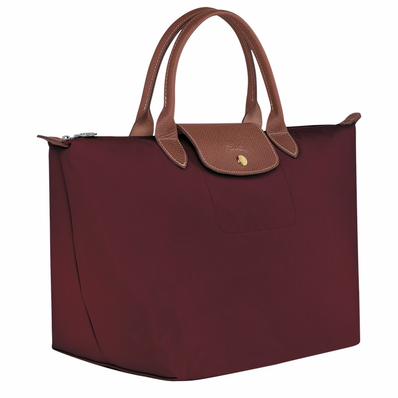 Bolsa de Mão Longchamp Le Pliage Original M Feminino Bordeaux Brasil | L1623089P87