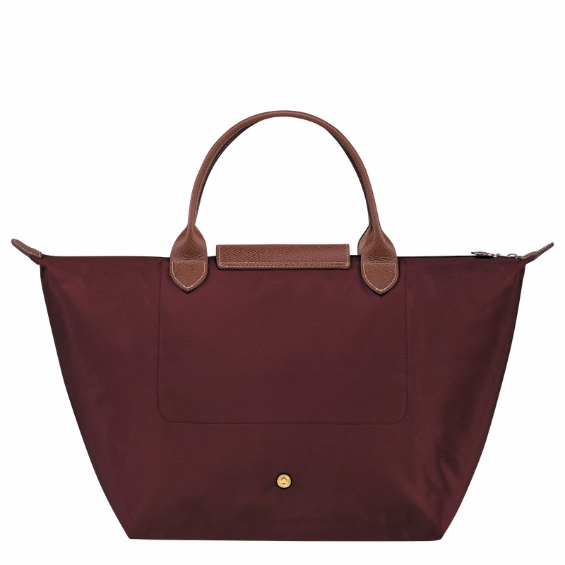 Bolsa de Mão Longchamp Le Pliage Original M Feminino Bordeaux Brasil | L1623089P87