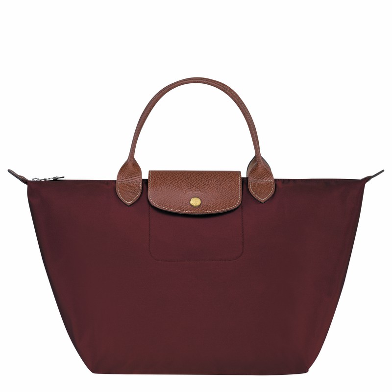 Bolsa de Mão Longchamp Le Pliage Original M Feminino Bordeaux Brasil | L1623089P87