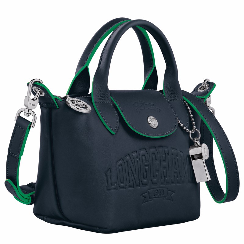 Bolsa de Mão Longchamp Le Pliage Xtra XS Feminino Azul Marinho Brasil | L1500HEY556