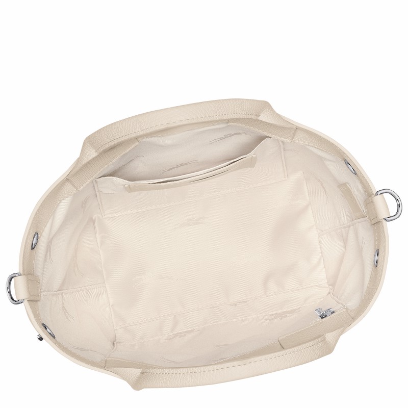 Bolsa de Mão Longchamp Le Roseau S Feminino Branco Brasil | 10273HFP555