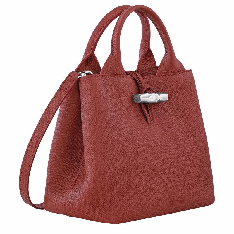 Bolsa de Mão Longchamp Le Roseau S Feminino Marrom Brasil | 10273HFP404