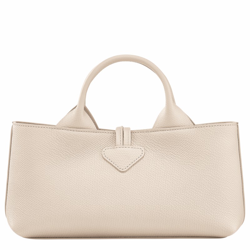 Bolsa de Mão Longchamp Le Roseau S Feminino Branco Brasil | 10280HFP555