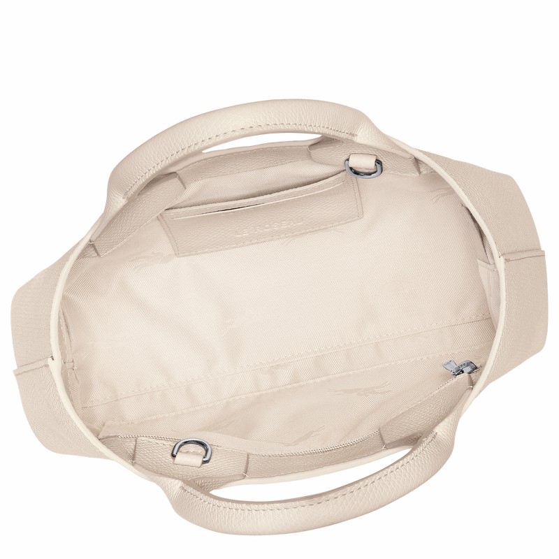 Bolsa de Mão Longchamp Le Roseau S Feminino Branco Brasil | 10280HFP555