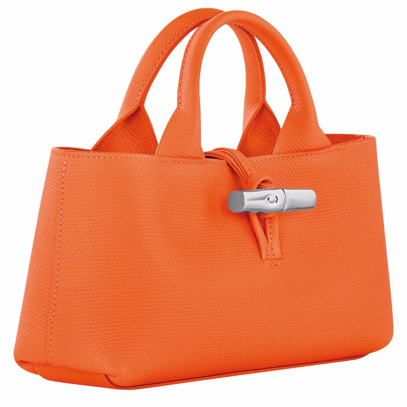 Bolsa de Mão Longchamp Le Roseau S Feminino Laranja Brasil | 10280HFP017