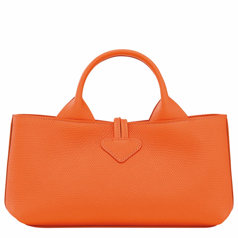 Bolsa de Mão Longchamp Le Roseau S Feminino Laranja Brasil | 10280HFP017