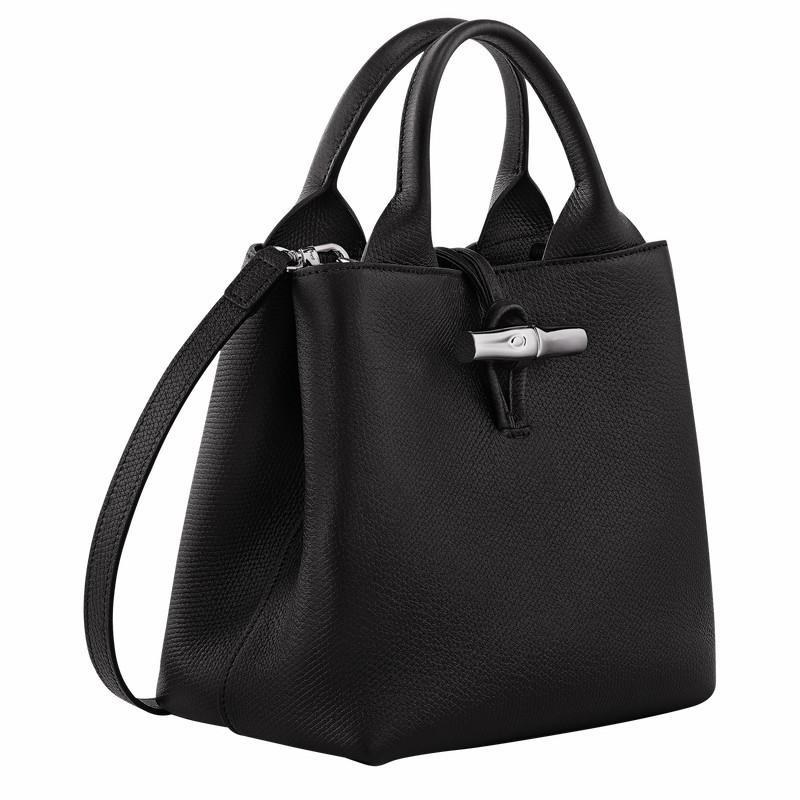 Bolsa de Mão Longchamp Le Roseau S Feminino Pretas Brasil | 10273HFP001