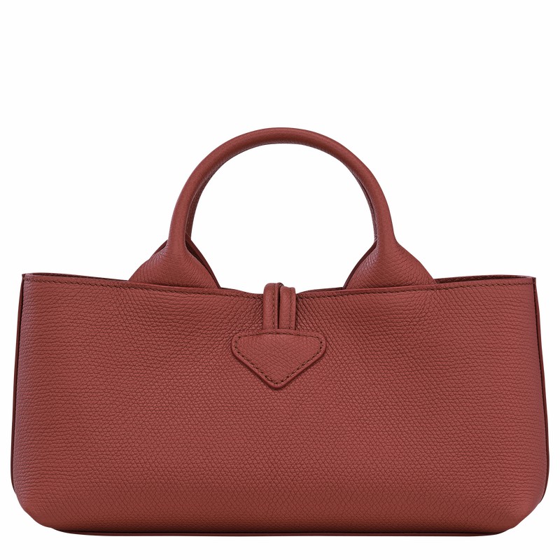 Bolsa de Mão Longchamp Le Roseau S Feminino Marrom Brasil | 10280HFP404