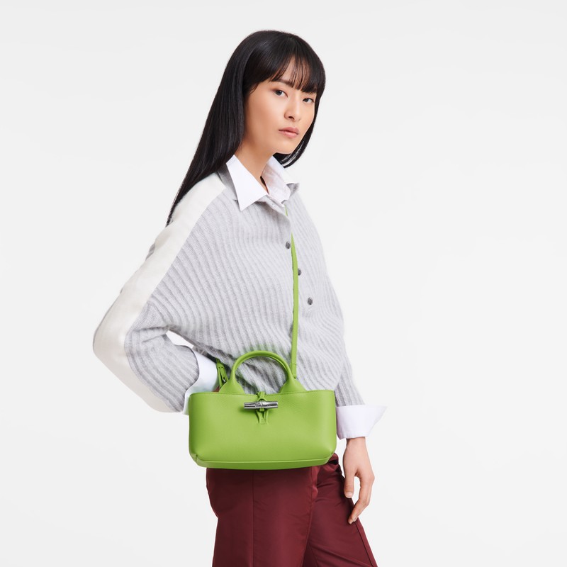 Bolsa de Mão Longchamp Le Roseau S Feminino Verdes Brasil | 10280HFP355