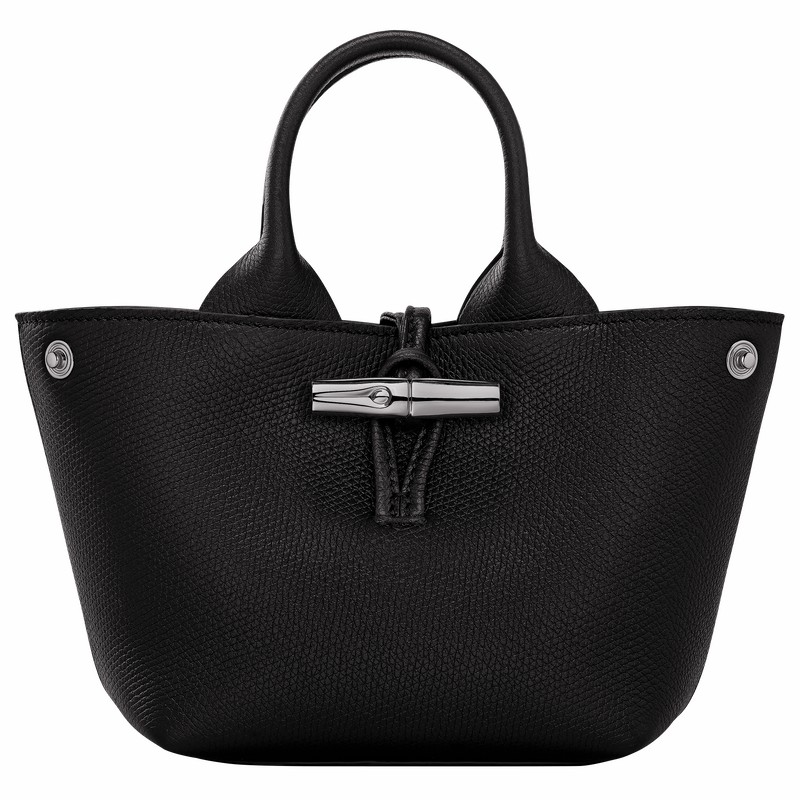 Bolsa de Mão Longchamp Le Roseau XS Feminino Pretas Brasil | 10278HFP001