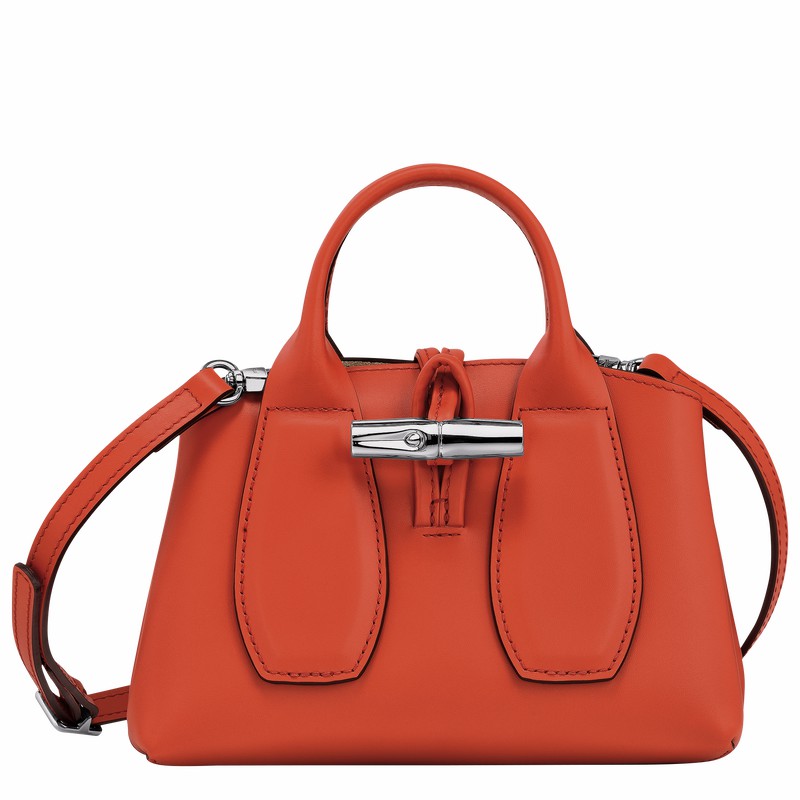 Bolsa de Mão Longchamp Le Roseau XS Feminino Laranja Brasil | 10057HCL685