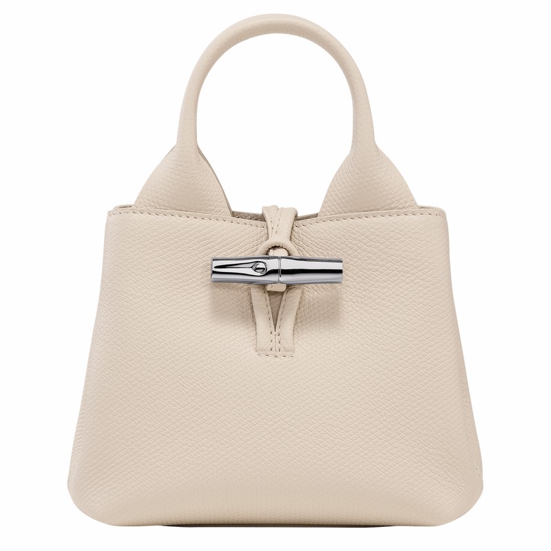 Bolsa de Mão Longchamp Le Roseau XS Feminino Branco Brasil | 10278HFP555