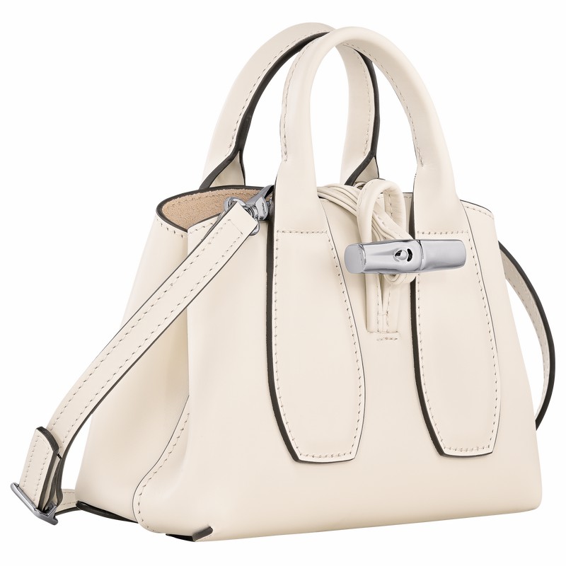 Bolsa de Mão Longchamp Le Roseau XS Feminino Branco Brasil | 10057HCL037