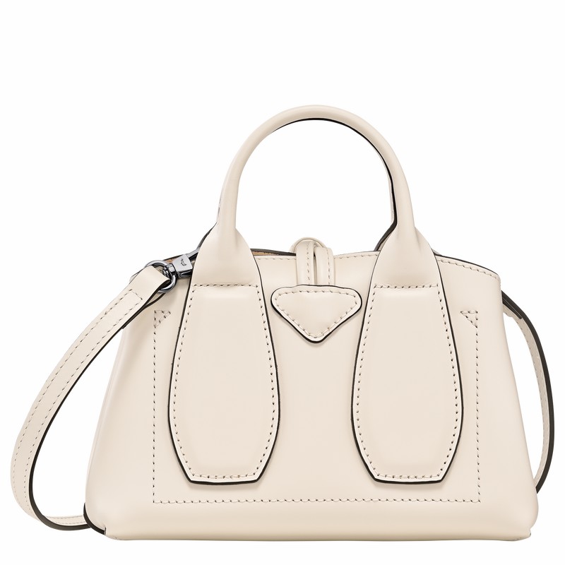 Bolsa de Mão Longchamp Le Roseau XS Feminino Branco Brasil | 10057HCL037