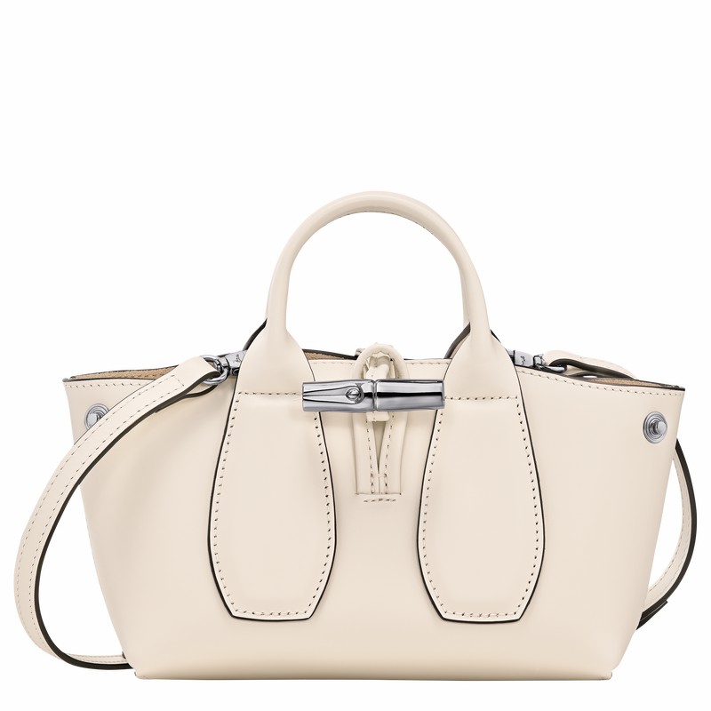 Bolsa de Mão Longchamp Le Roseau XS Feminino Branco Brasil | 10057HCL037