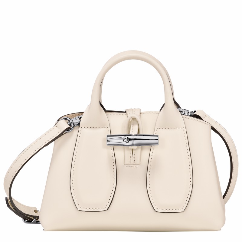 Bolsa de Mão Longchamp Le Roseau XS Feminino Branco Brasil | 10057HCL037