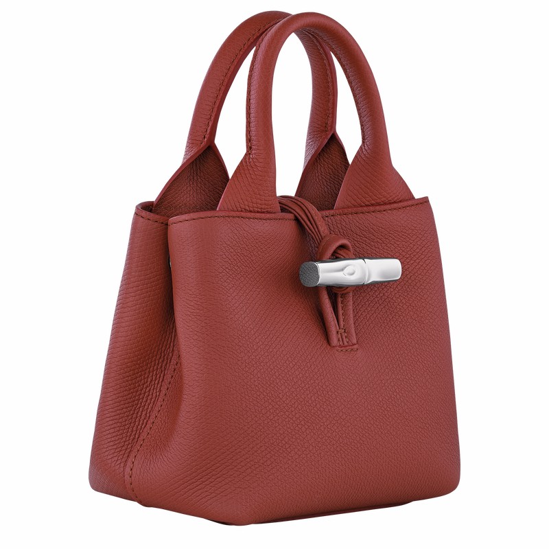 Bolsa de Mão Longchamp Le Roseau XS Feminino Marrom Brasil | 10278HFP404