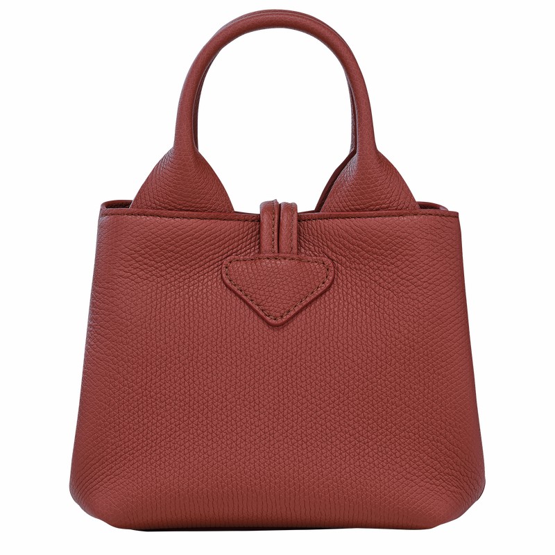 Bolsa de Mão Longchamp Le Roseau XS Feminino Marrom Brasil | 10278HFP404