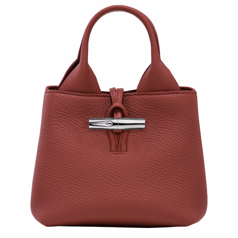 Bolsa de Mão Longchamp Le Roseau XS Feminino Marrom Brasil | 10278HFP404