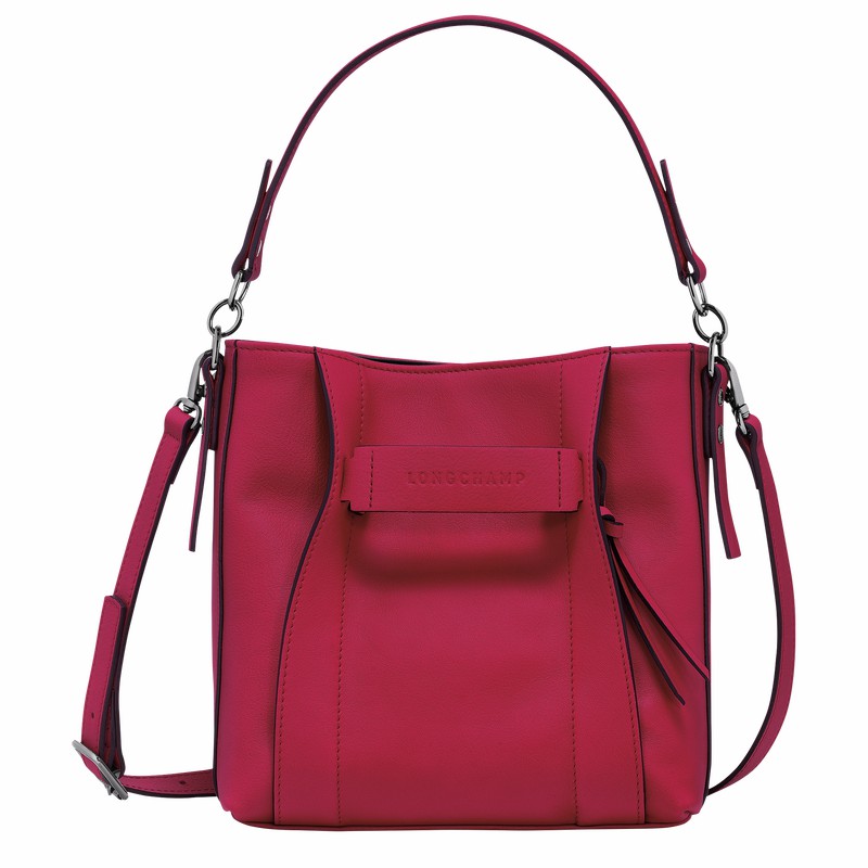 Bolsas Crossbody Longchamp 3D S Feminino Fucsia Brasil | 10215HCVJ13