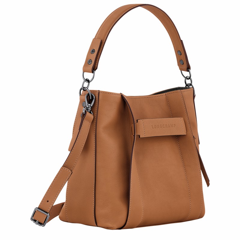 Bolsas Crossbody Longchamp 3D S Feminino Bege Brasil | 10215HCV016