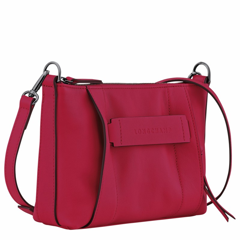 Bolsas Crossbody Longchamp 3D S Feminino Fucsia Brasil | 10199HCVJ13