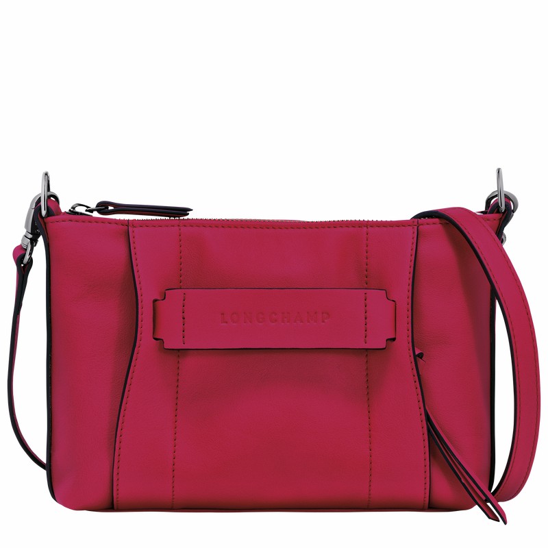 Bolsas Crossbody Longchamp 3D S Feminino Fucsia Brasil | 10199HCVJ13