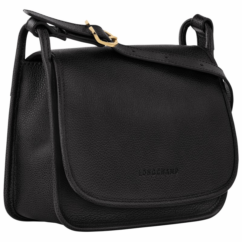 Bolsas Crossbody Longchamp Le FOULONNÉ M Feminino Pretas Brasil | 10135021001