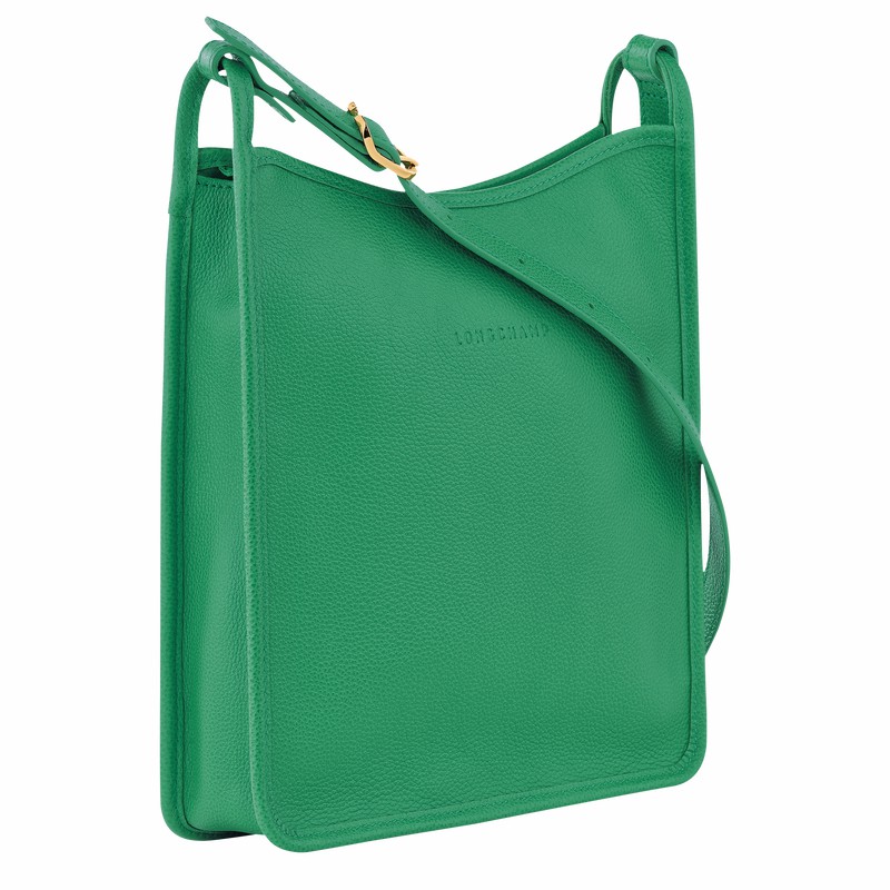 Bolsas Crossbody Longchamp Le FOULONNÉ M Feminino Verdes Brasil | 10140021129