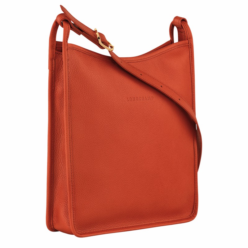 Bolsas Crossbody Longchamp Le FOULONNÉ M Feminino Laranja Brasil | 10140021685