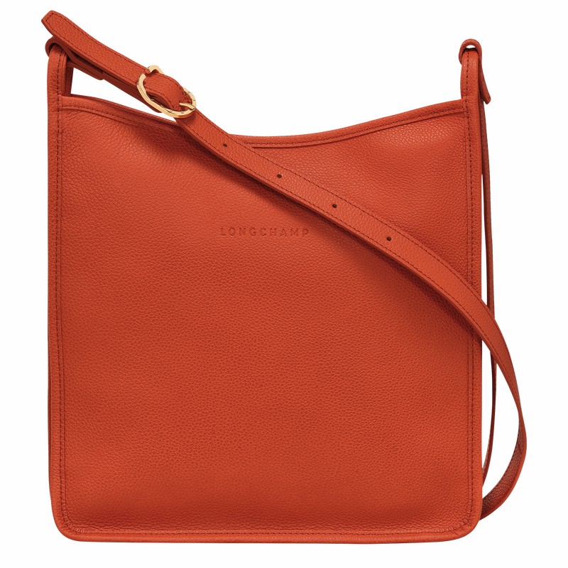 Bolsas Crossbody Longchamp Le FOULONNÉ M Feminino Laranja Brasil | 10140021685