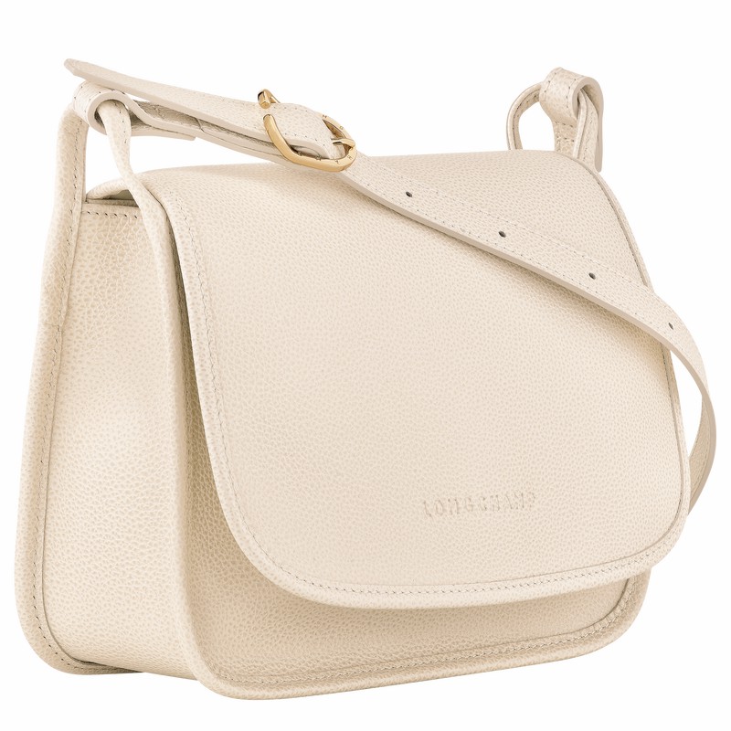 Bolsas Crossbody Longchamp Le FOULONNÉ M Feminino Branco Brasil | 10135021555