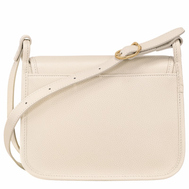 Bolsas Crossbody Longchamp Le FOULONNÉ M Feminino Branco Brasil | 10135021555