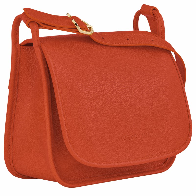 Bolsas Crossbody Longchamp Le FOULONNÉ M Feminino Laranja Brasil | 10135021685