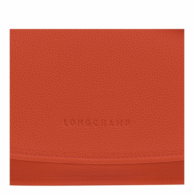 Bolsas Crossbody Longchamp Le FOULONNÉ M Feminino Laranja Brasil | 10135021685