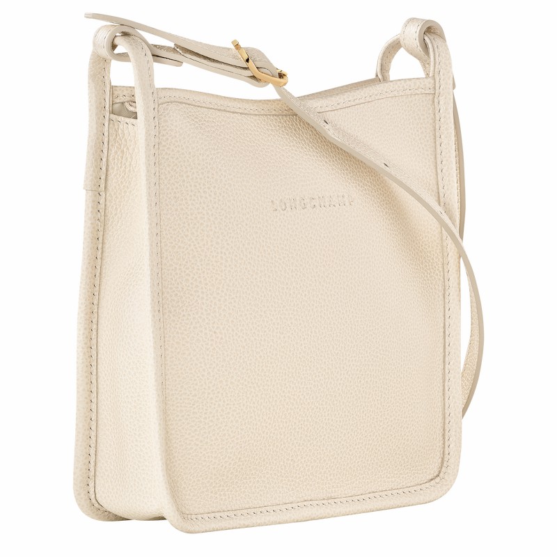 Bolsas Crossbody Longchamp Le FOULONNÉ S Feminino Branco Brasil | 10138021555