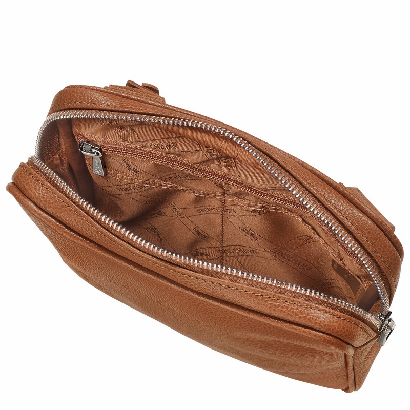 Bolsas Crossbody Longchamp Le FOULONNÉ XS Masculino Caramel Brasil | L1712021F72-