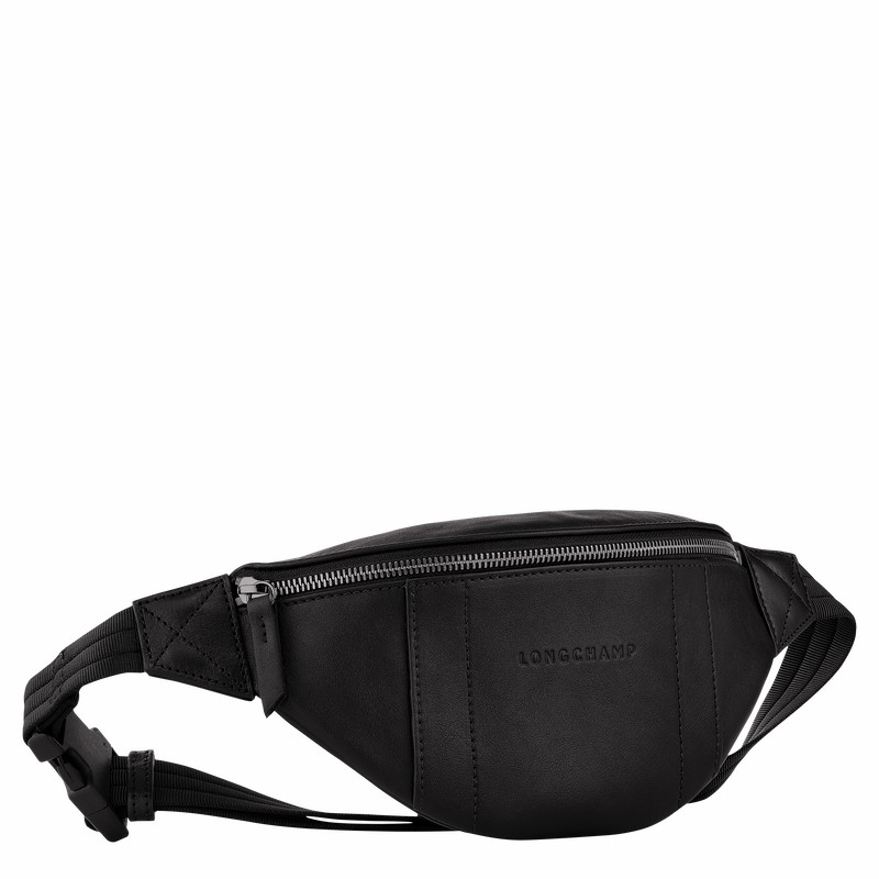 Bolsas De Cintura Longchamp 3D S Masculino Pretas Brasil | 20054HCV001-