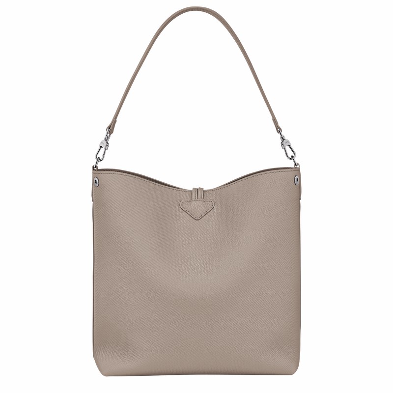 Bolsas De Ombro Longchamp Le Roseau M Feminino Cinzentas Brasil | 10281HFP266