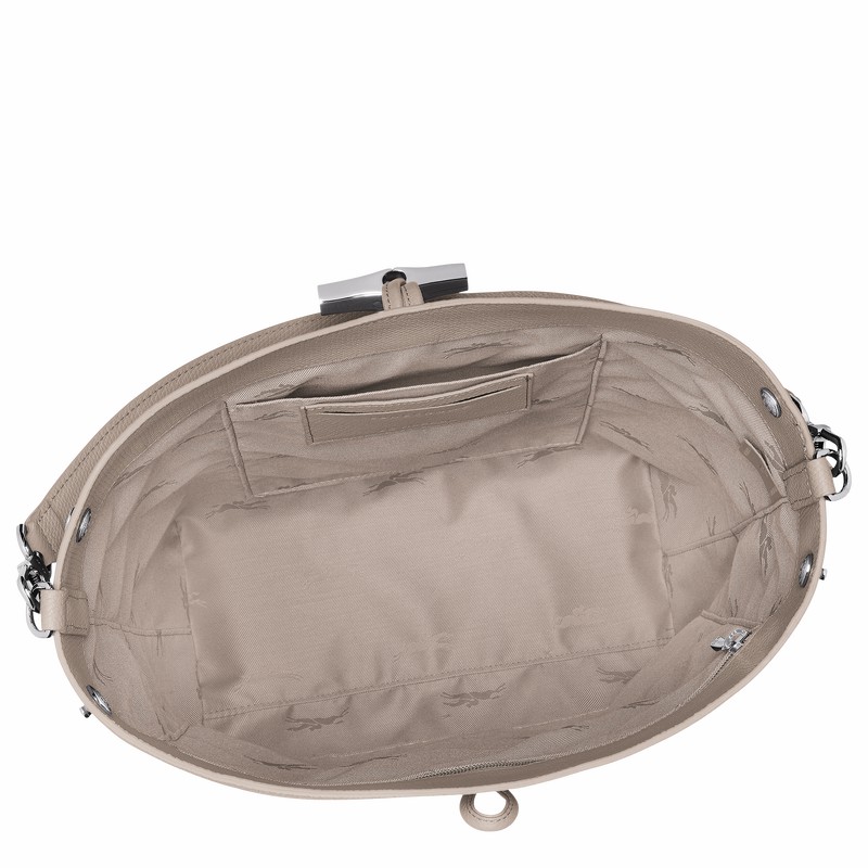 Bolsas De Ombro Longchamp Le Roseau M Feminino Cinzentas Brasil | 10281HFP266