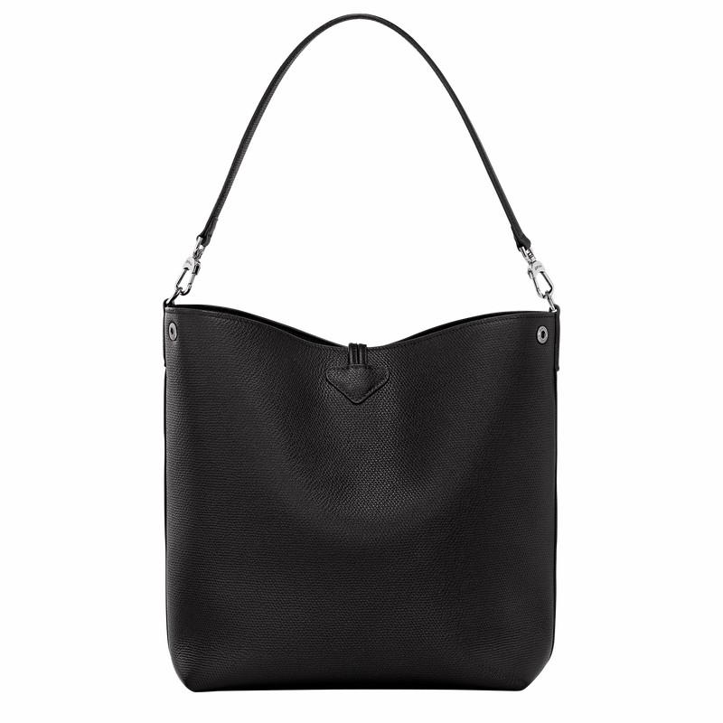 Bolsas De Ombro Longchamp Le Roseau M Feminino Pretas Brasil | 10281HFP001